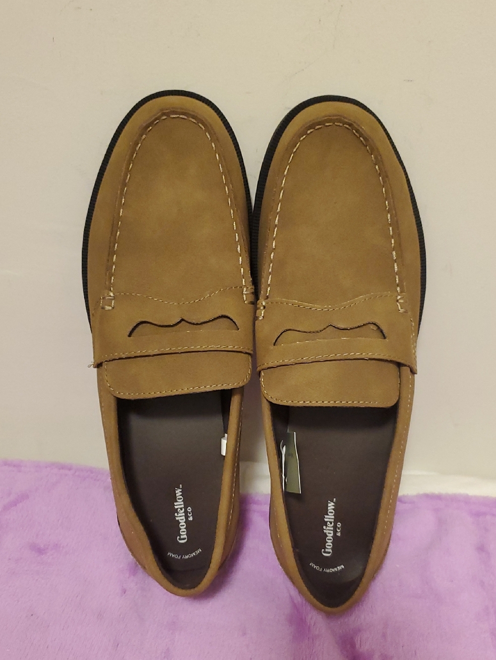Goodfellow & Co Brown Suede Penny Loafers, Size 12